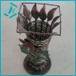 Wholesale Beautiful look iron flower baskets twined with gold paper string