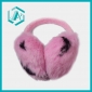 pink color ear muff with black dots cony hair good looking