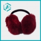 winter pure cony hair red color ear muff for mature women