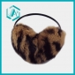 Fashion tiger stripe cony hair earmuffs for Christmas promotion