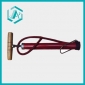 Top quality promotional hand bicycle pumps inflators with iron stem and wooden handle