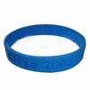 Blue color sport style unisex Laser engraved silicone wristband