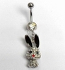 Wholesale Women's fashion Clear color Rabbit Body jewelry belly ring for gift