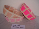 Wholesale Europe desgin fashion Oval Colored Wicker Baskets with Plastic Liner