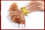 Wholesale new desgin golden Deep Wave Pre-bonded Remy Virgin hair extension