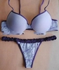 Wholesale Nice Printing Fashionand Youth Under wired Cotton Purple Lady's Bra & G-string