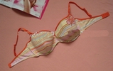 LADY'S brassiere colorful stripe pattern cotton amanda's brand bra