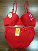 Hot red color cotton amanda's brand bra Breathable Embroidered female underwear