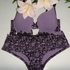 Wholesale C Cup Purple Printing Cotton Knitted amanda's brand Bra Pants Set