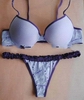 Wholesale Nice Printing Purple Lady's G-string Cotton Lingerie Bra