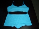 Wholesale NEW ocean blue delightful beach bikini set cotton sports underwear for women