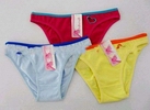 Wholesale bright color girls' comfortable cotton panties promotional women's briefs