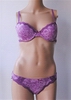 Wholesale New Style Cotton Bra Set with Purple Printing Decorative Design