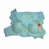 Wholesale Light Blue Embroidered Women Lace Underwear Bra Set with sexy panty