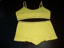 best seller yellow Lady's sports underwear cotton bra set