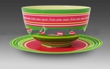 Wholesale modern style Heat resistant applique Tasteless non-toxic melamine Plastic dish set