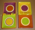 Wholesale hand painted fashion exquisite desgin nice color ceramic Square dish set