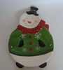 Wholesale Christmas cartoon person design dolomite colorful ceramic painting dish