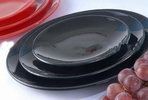 Wholesale NEW fashion round shiny glass dinner set elegant dinner plates