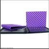 Wholesale cardboard plush exquisite purple white dotted fabric covered photo album