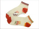 Wholesale White and red Breathable Children cotton socks for gifts
