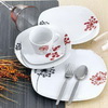square flower porcelain dinnerware set
