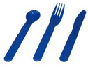 Wholesale blue plastic tableware set