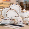 Wholesale 20pcs decals ceramic tea coffee cups and saucers stock hotel tableware set