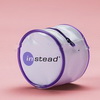 Wholesale round shape purple lines good quality PVC makeup bag