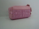 PU leather rectangle shape zipper fashion makeup bag