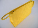 Wholesale bright yellow color square shape cosmetic makeup beauty bag