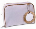 Wholesale mirror attached Nylon cosmetic pouch Makeup portable bag