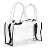 Wholesale Transparent black zipper design good quality pvc makeup bag