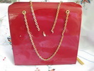 Wholesale chain decoration red color Rare Makeup Bag Case Zippered