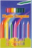 Wholesale 12 colors plastic crayon