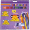 Wholesale 24 colors plastic crayon