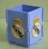 Wholesale Soccer PVC Pencil Vase/Football Team Pencil Container