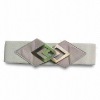Wholesale elastic belt with two parallelogram for decoration