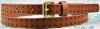 Wholesale Tan Leather Heart Cutout Skinny Belt