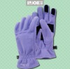 Wholesale polar fleece glove with fabric