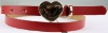 Wholesale Red Leatherette Skinny Belt