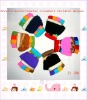 Acrylic yarn multicolor clamshell children half finger glove