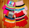 Wholesale Knitting stripe warm children glove