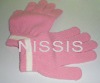 Wholesale Knitted glove, magic knitted glove, pvc dotted glove,fashion glove