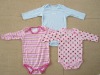 Wholesale 100%cotton longsleeve baby rompers baby wear