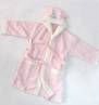 Wholesale pink color 100% baby bamboo fiber babathrobe