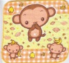 Wholesale 100% Cotton Lovely Monkey Pattern Square baby Towel