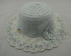crochet baby hat/plain straw hat/folding straw hat
