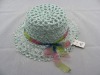 infant straw hat/baby girls hats/spring hat with silk ribbon