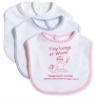 Wholesale 2011 Printed embroidery cotton baby bibs